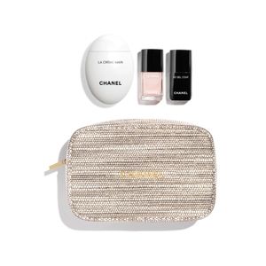 CHANEL Holiday Makeup Tweed BAG with Manicure Set